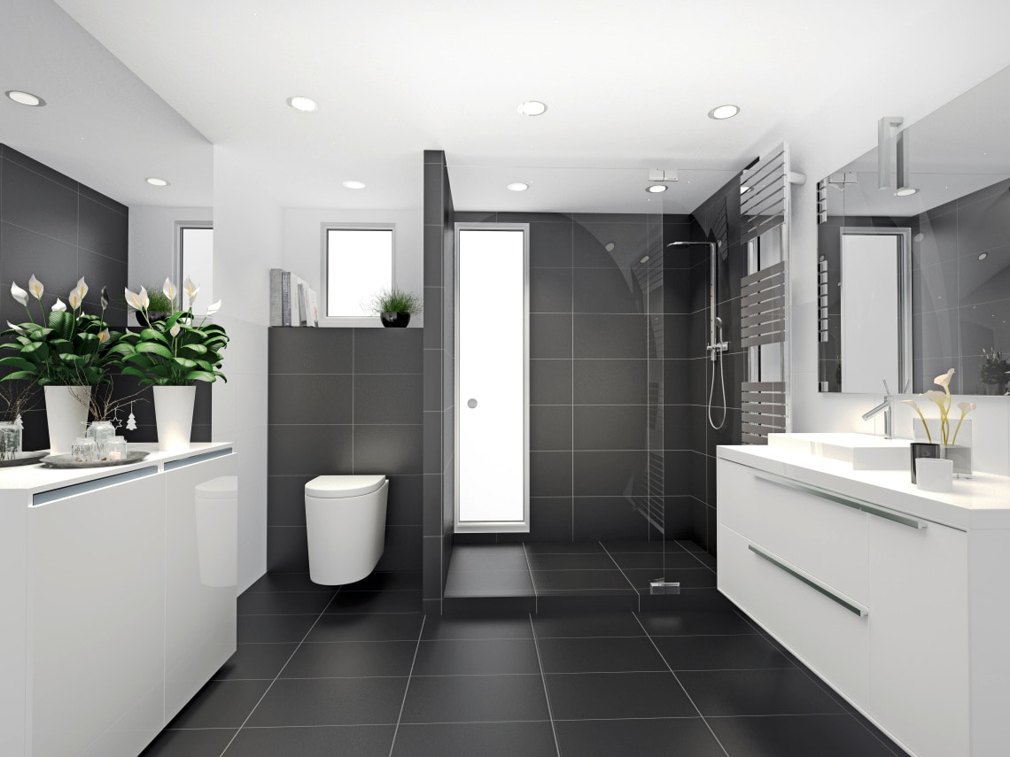 mit Dusche und WC