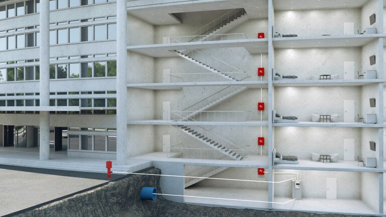Brandbekämpfung - Wandhydranten und Hydranten