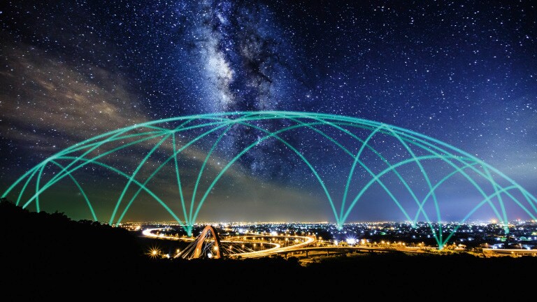 Vogelperspektive Stadt, digitalisierung