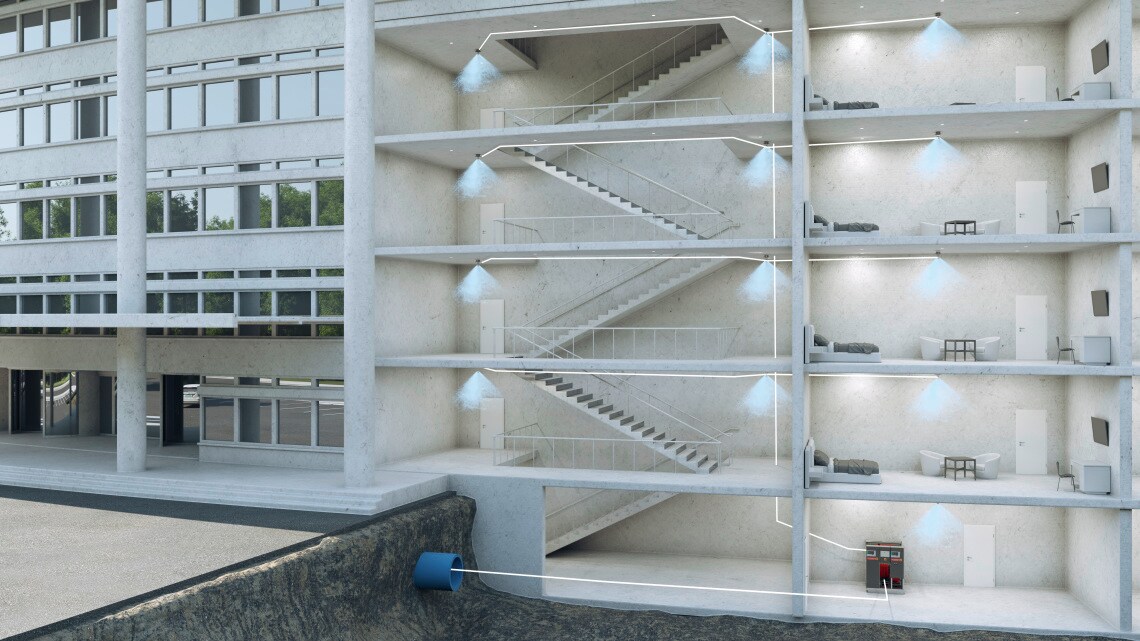 Brandbekämpfung - Automatische SprinkleranlageBrandbekämpfung - Automatische Sprinkleranlage