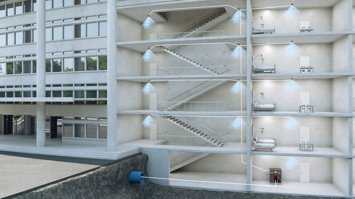 Brandbekämpfung Automatische SprinkleranlageBrandbekämpfung Automatische Sprinkleranlage