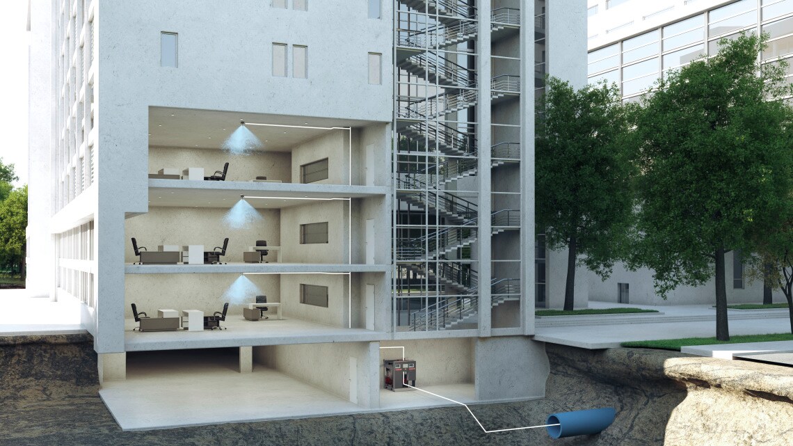 Brandbekämpfung Automatische SprinkleranlageBrandbekämpfung Automatische Sprinkleranlage