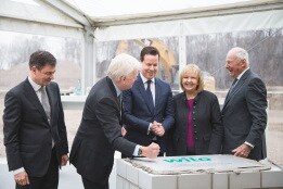Laying the foundations for the digital future Groundbreaking Wilo Smart Factory 2017, Oliver Hermes, Hannelore Kraft, Dr. Jochen Opländer