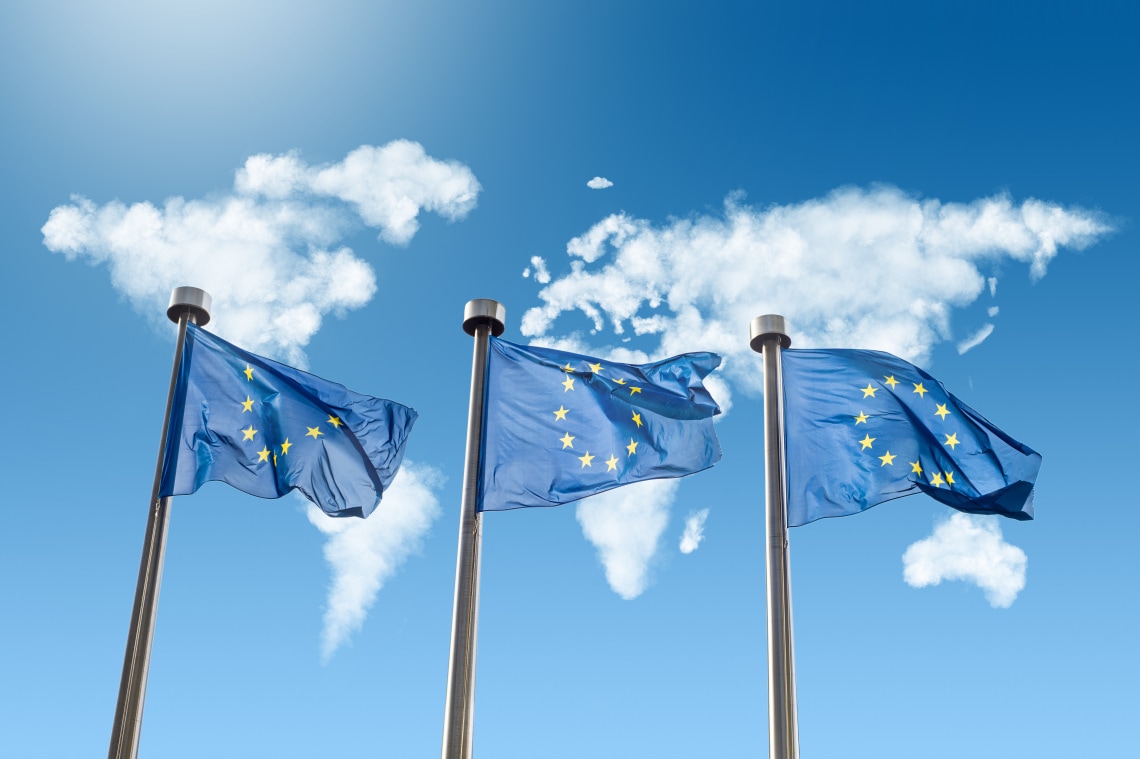 EU flags