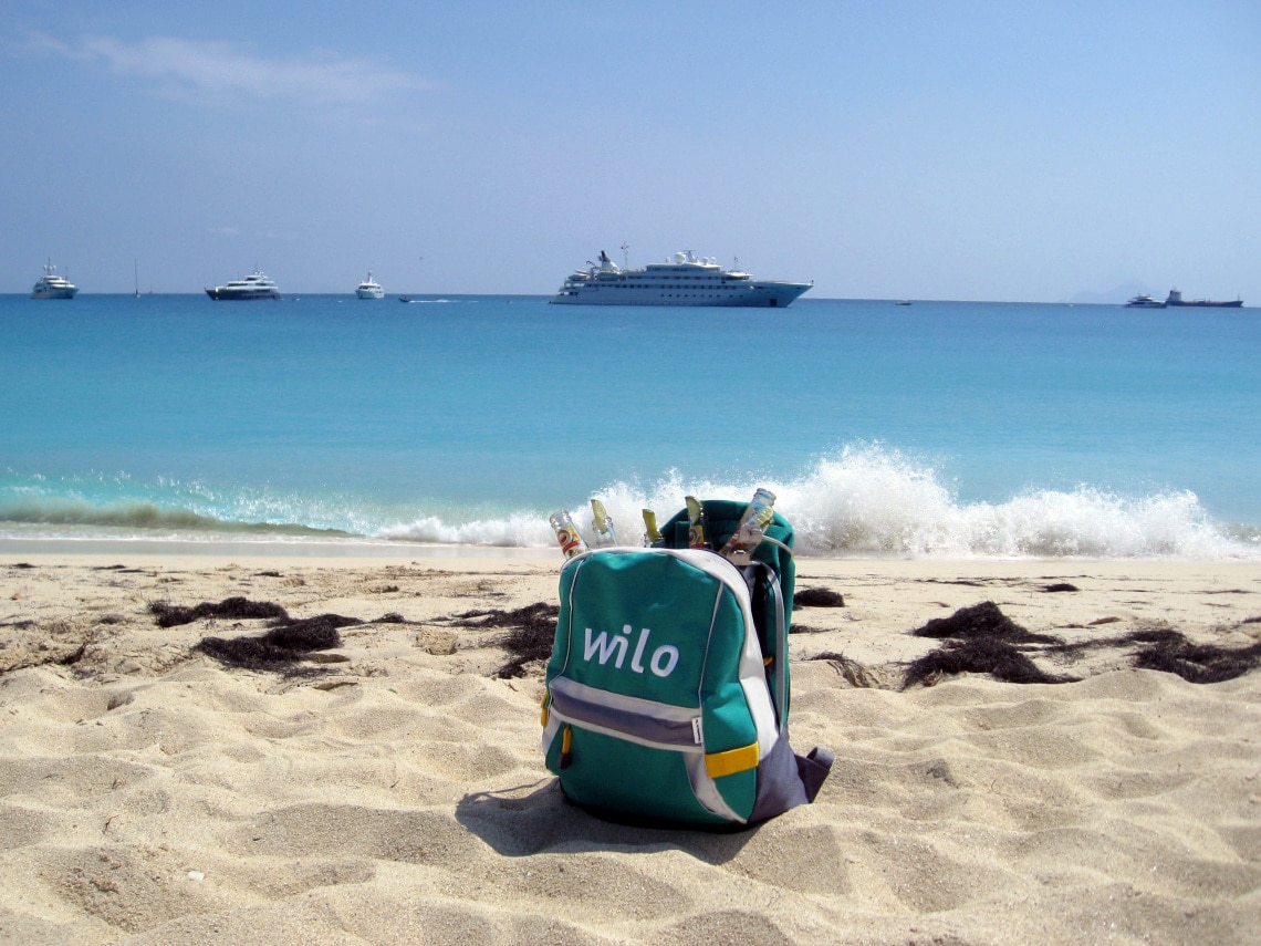 Wilo-rugzak op bezoek in Sint Maarten
