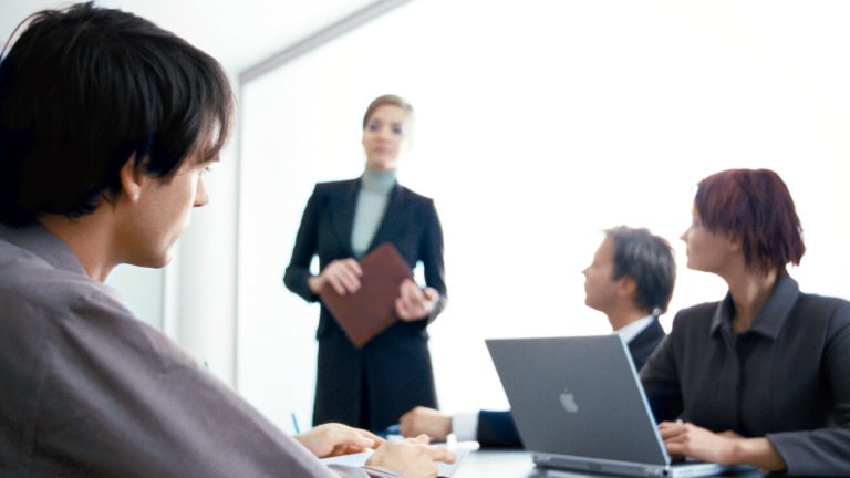 Four office workers