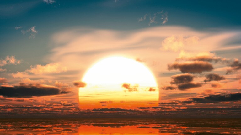Beautiful sea and sky at sunset