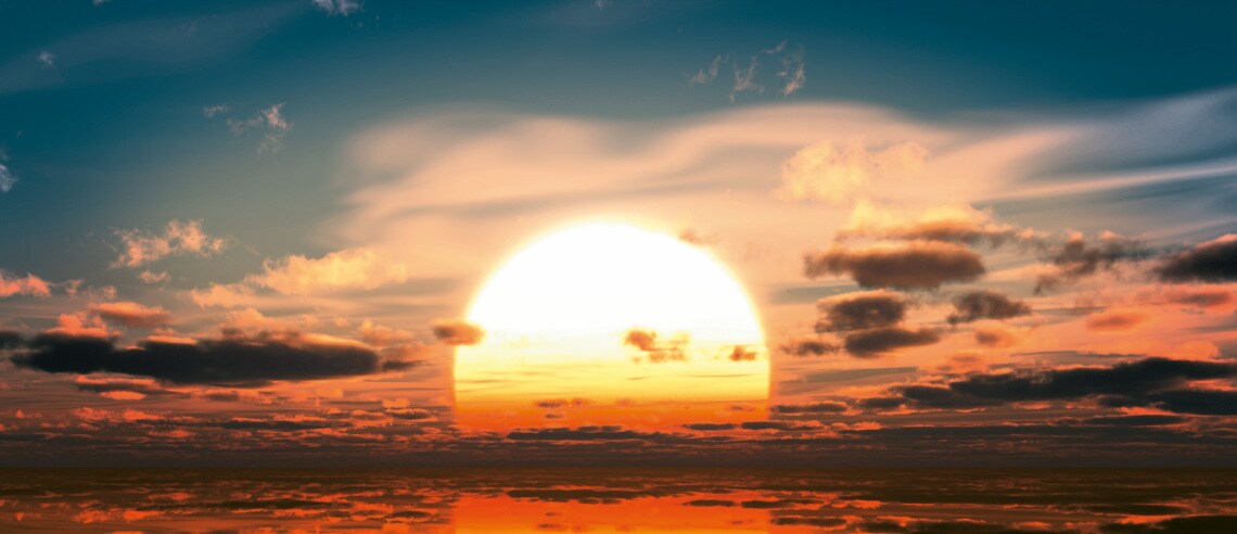 Beautiful sea and sky at sunset