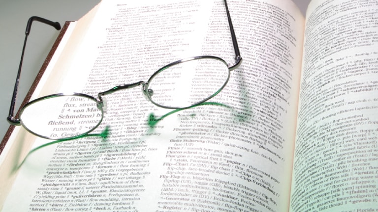 Glasses on a book