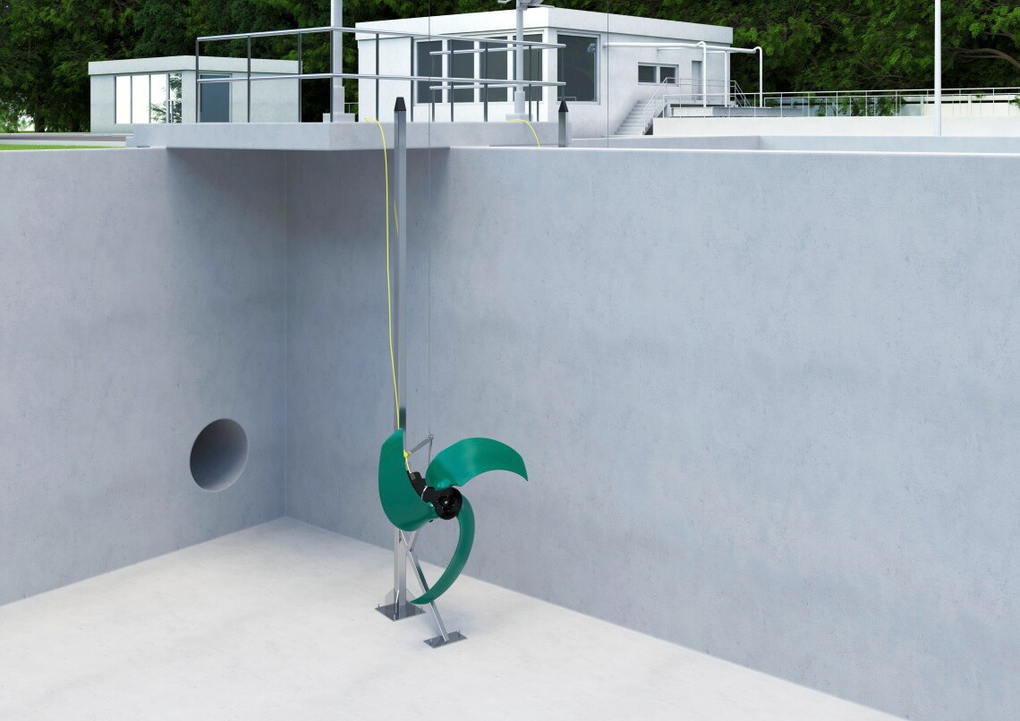 Wilo-EMU TRE321 installed within biological treatment