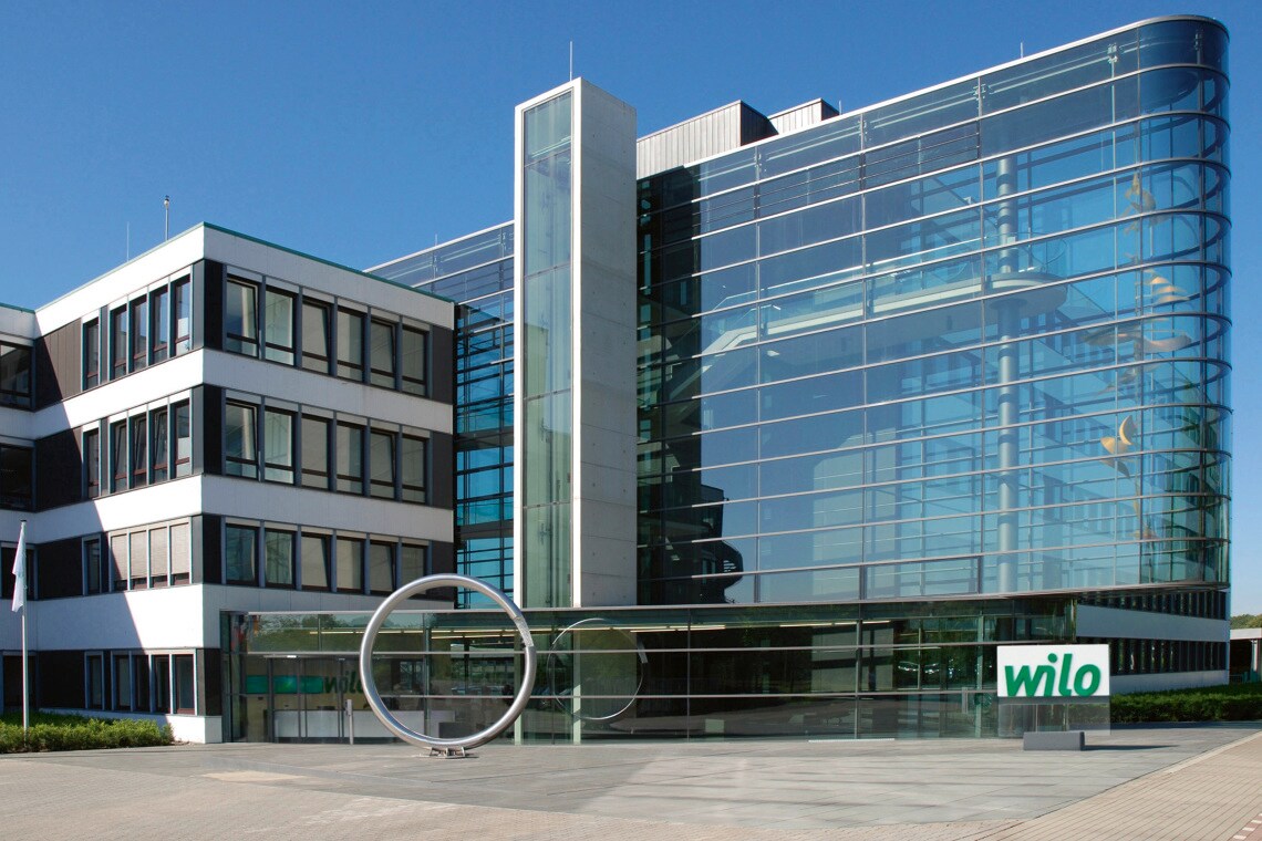 WILO SE - Haupteingang am Hauptsitz in Dortmund, Deutschland