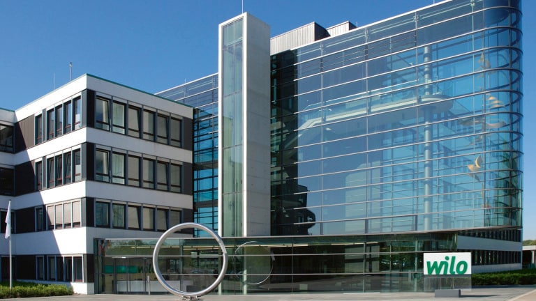 WILO SE - Haupteingang am Hauptsitz in Dortmund, Deutschland