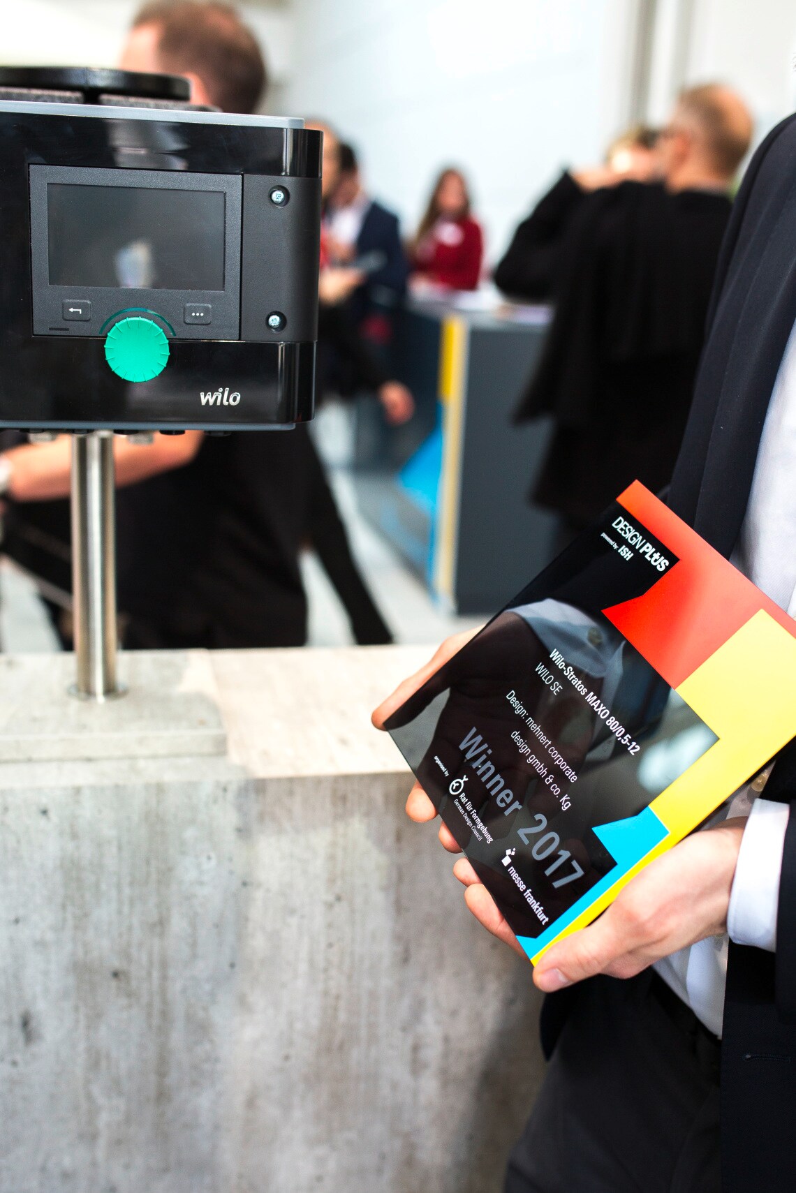Wilo-Stratos MAXO als Gewinner des Design Plus Awards auf der ISH 2017