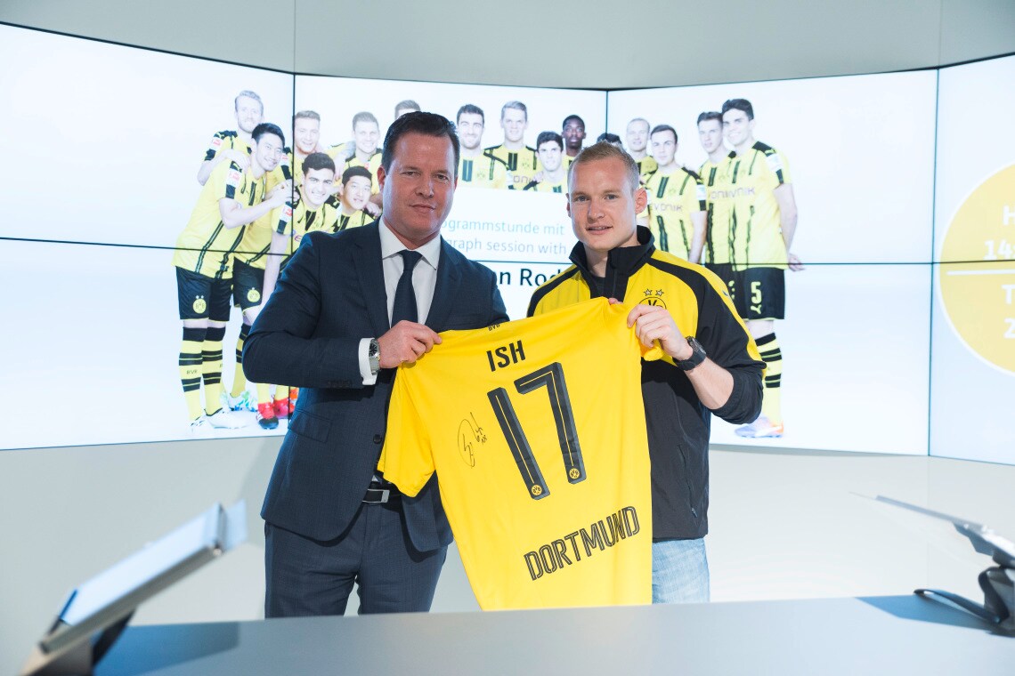 Sebastian Rode zu Gast auf dem Wilo Messestand auf der ISH 2017