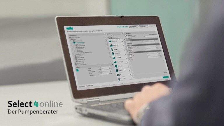 Wilo-Select 4 online Campaign Image Screen + Signet (German)